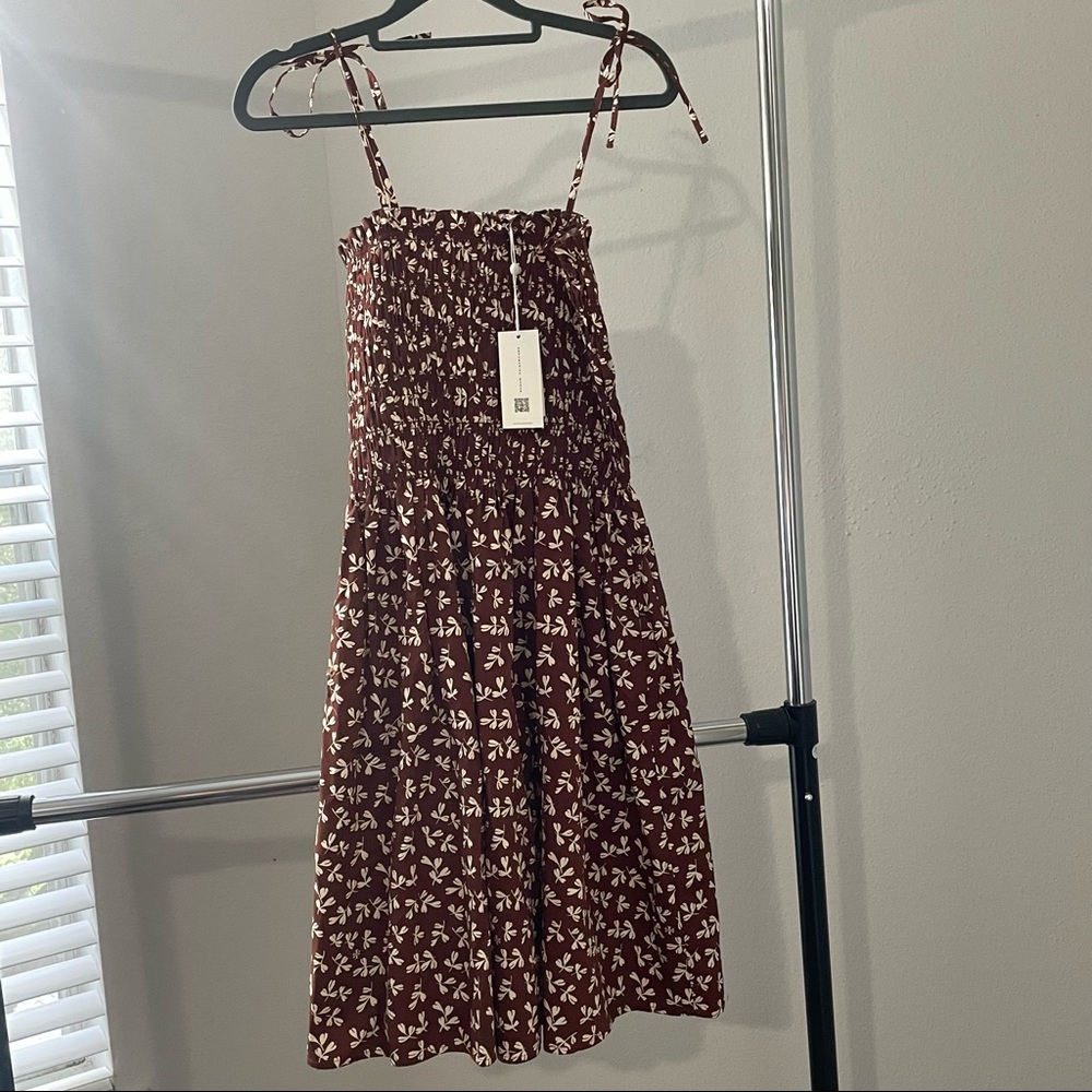 Tory burch printed smocked dress